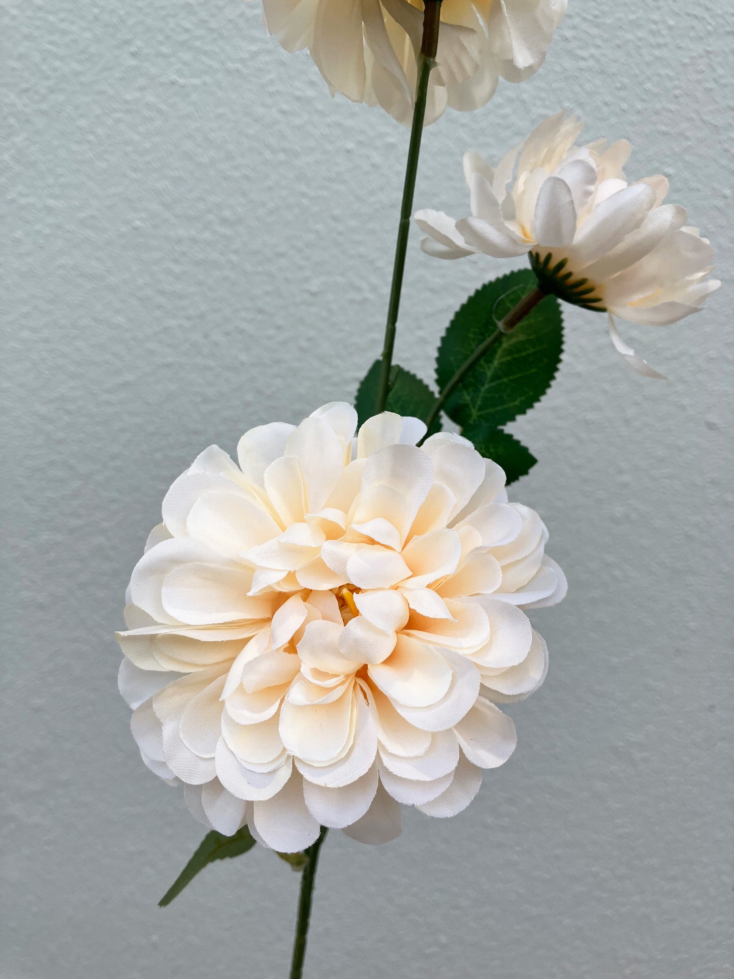 Artificial Pom Pom Dahlia Peach