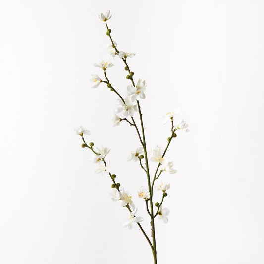 Artificial Cherry Blossom Branch White
