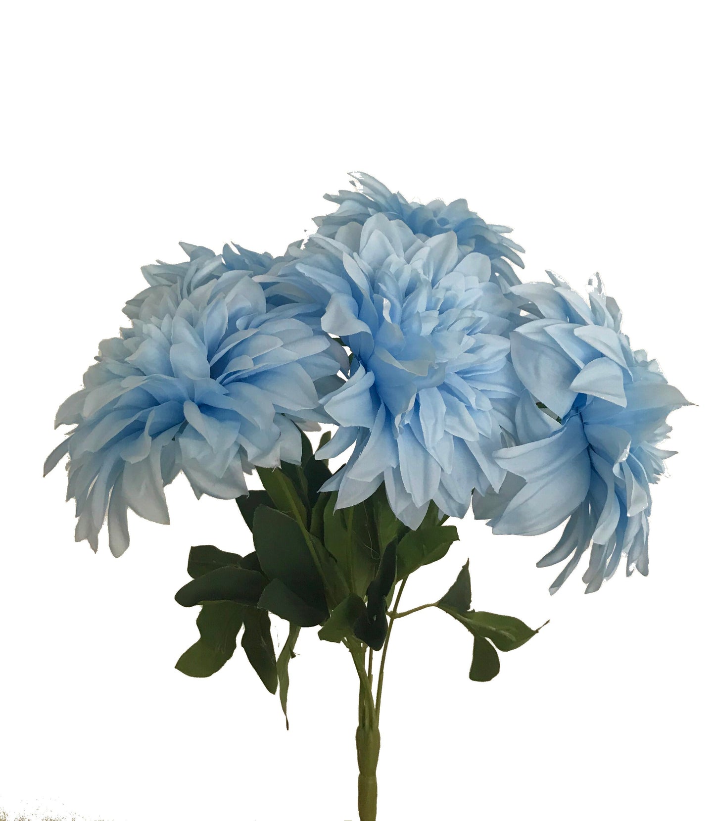 artificial dahlia bunch blue