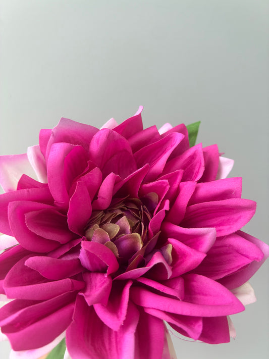Artificial Dahlia Fuchsia Plum