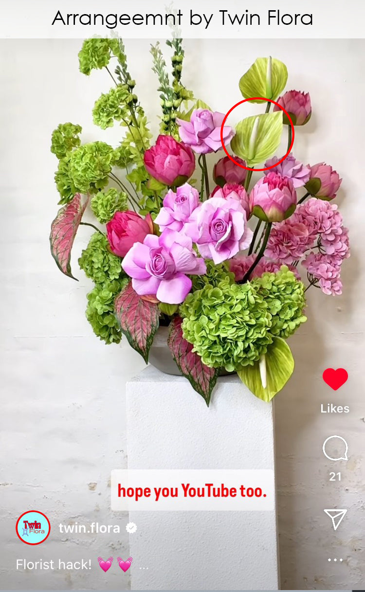 Artificial Anthurium Green