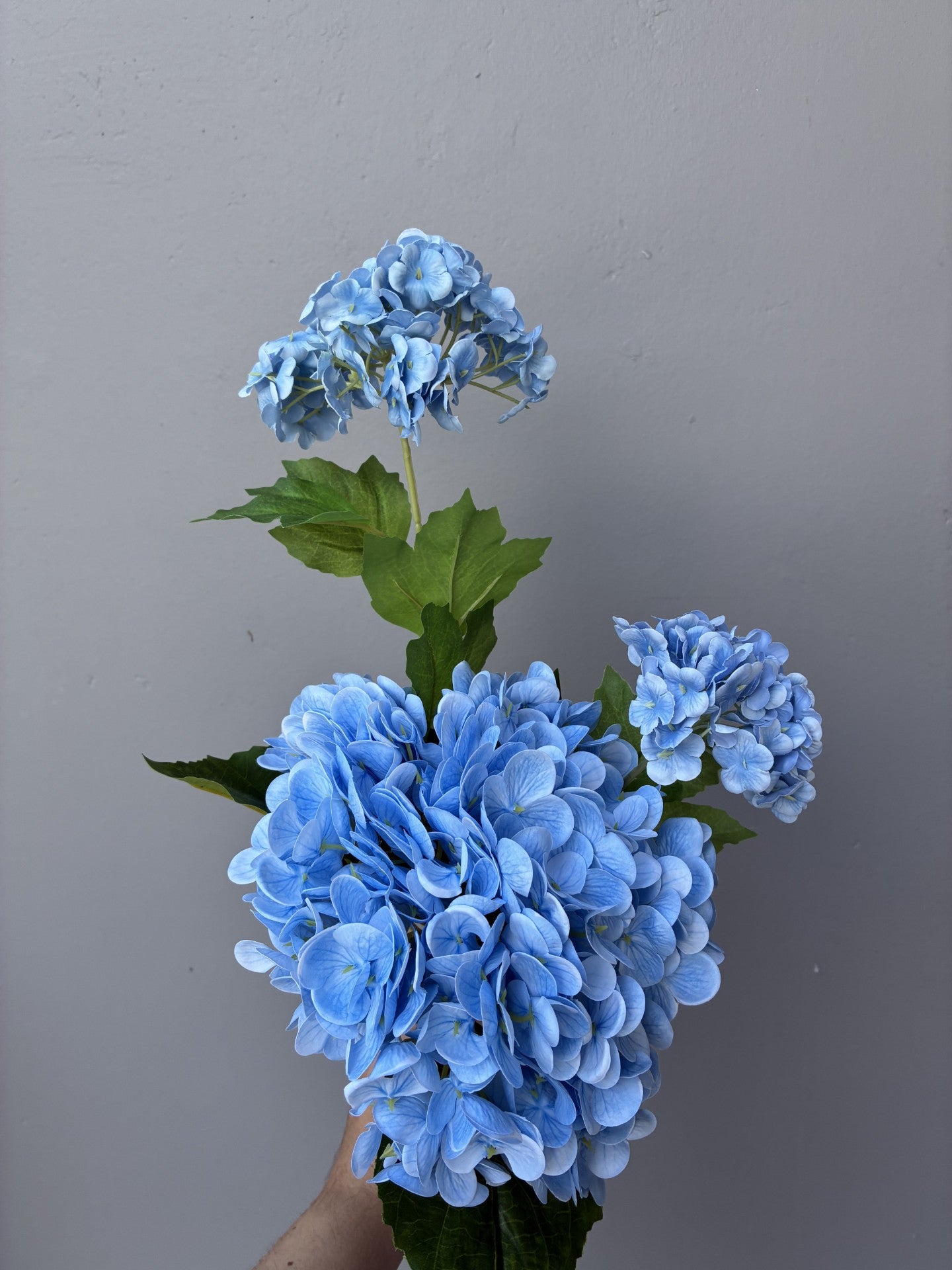 Artificial Real Touch Hydrangea Blue
