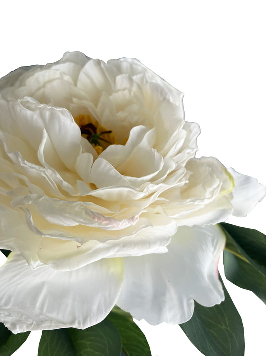 Artificial Large Peony Cream