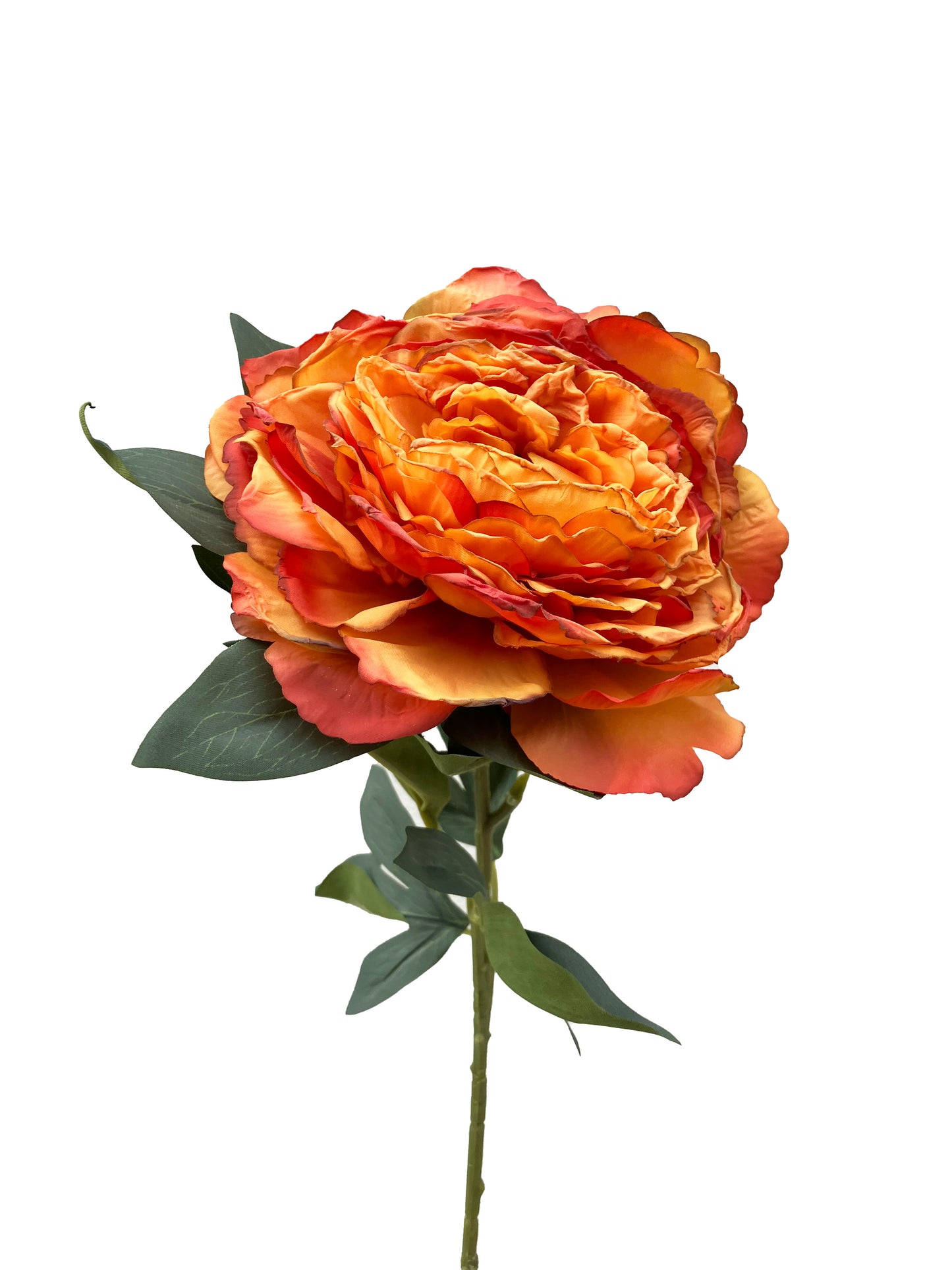 Artificial Peony Large Orange