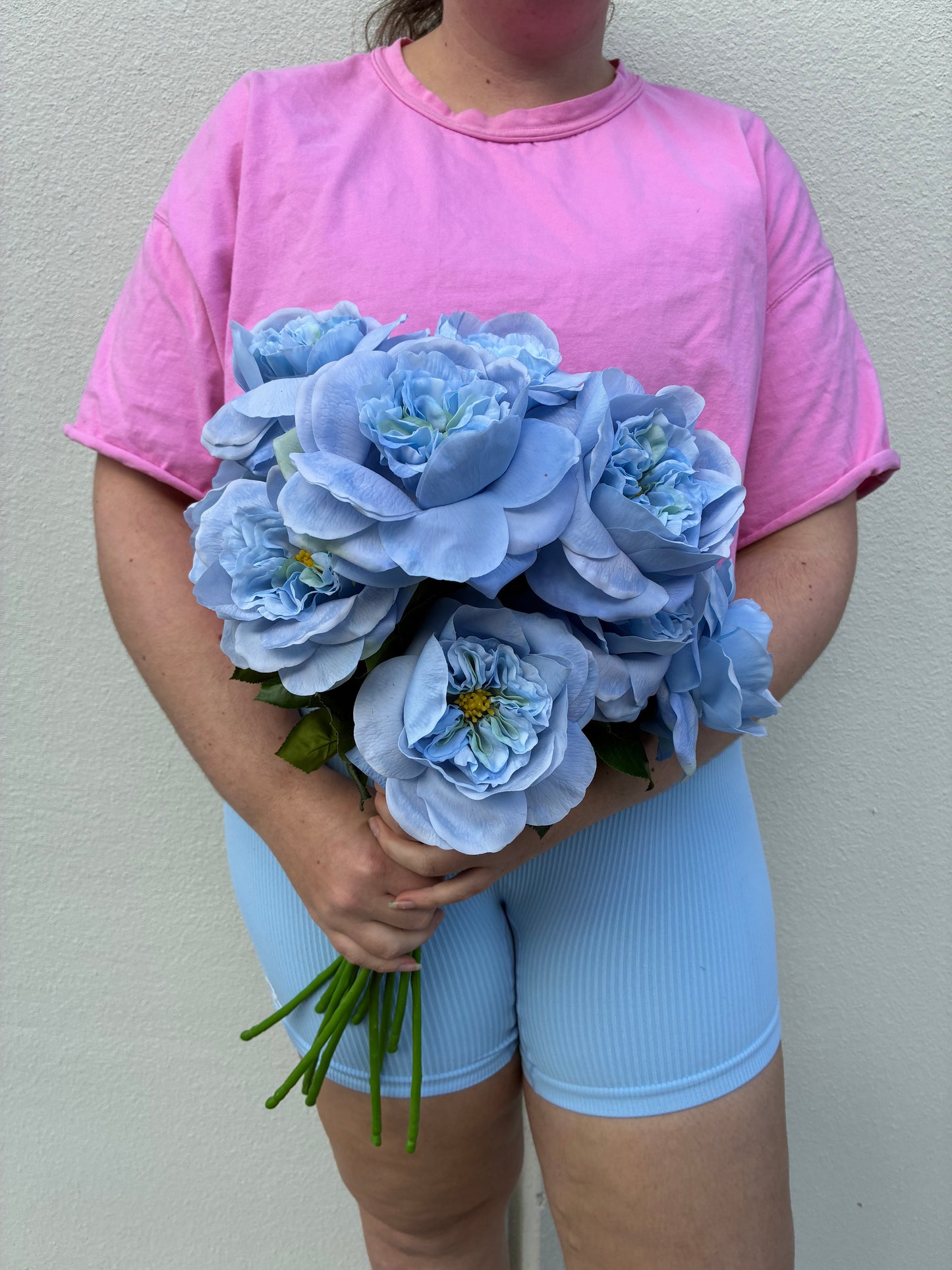 Artificial Real Touch Peony Blue