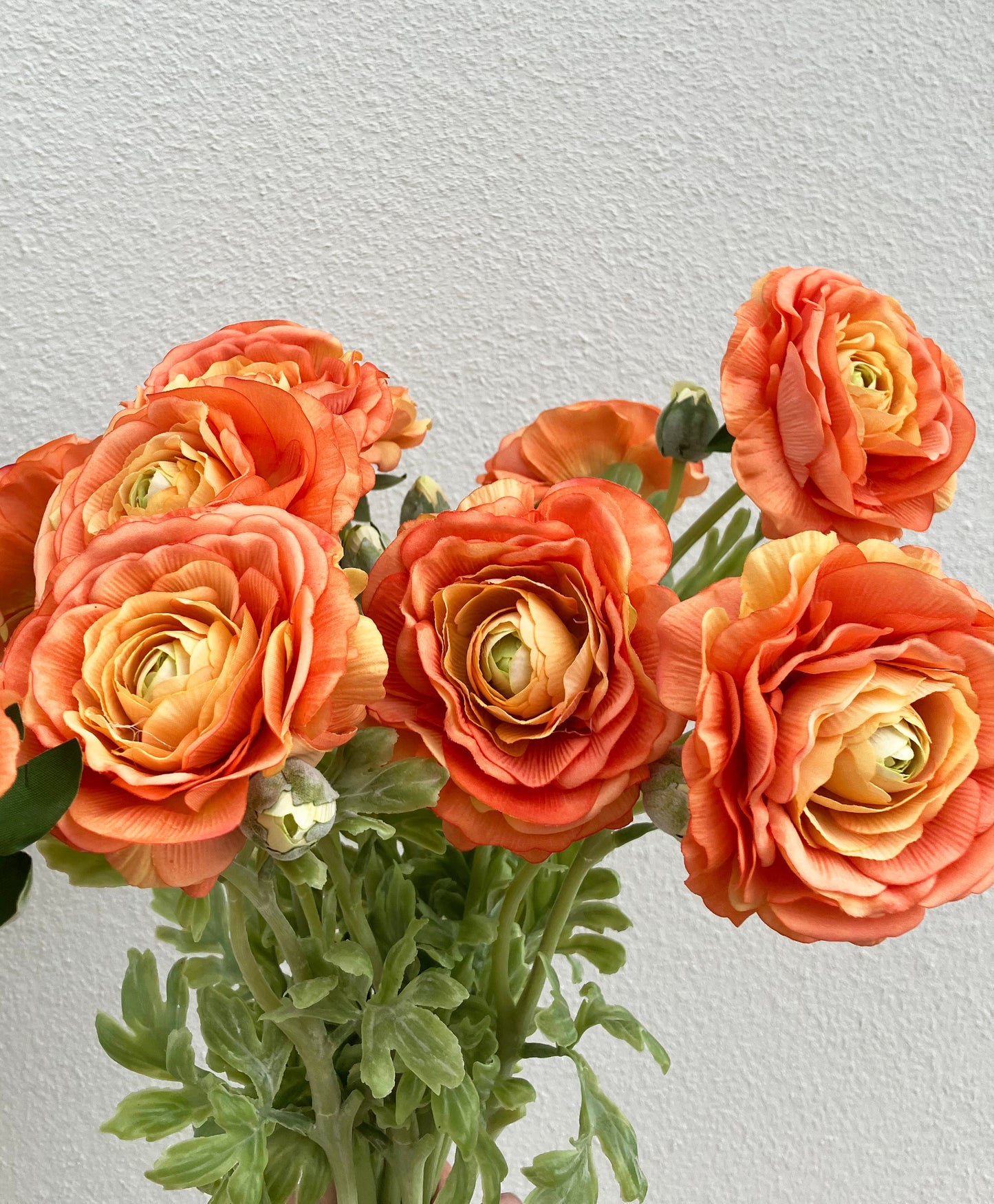 Artificial Real Touch Ranunculus Rose Orange