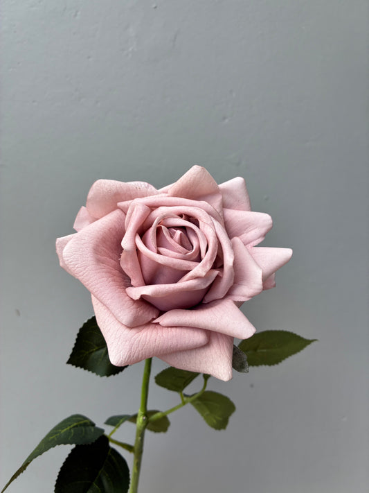 Artificial Real Touch Rose Pink Mauve