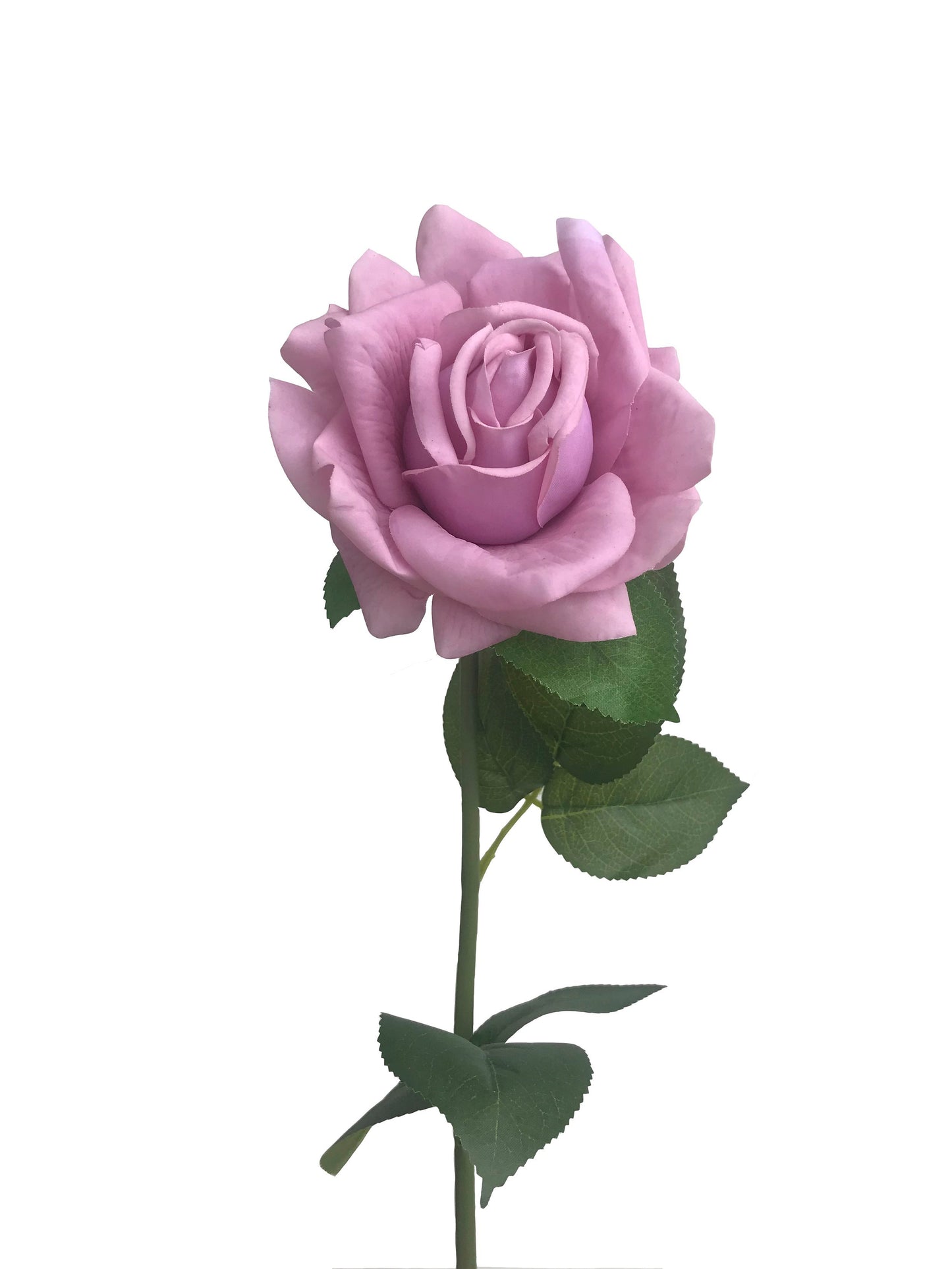 artificial real touch rose mauve