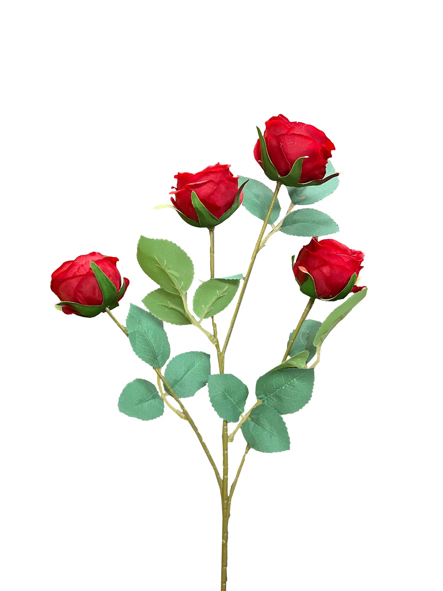 Artificial Silk Rose Spray Red
