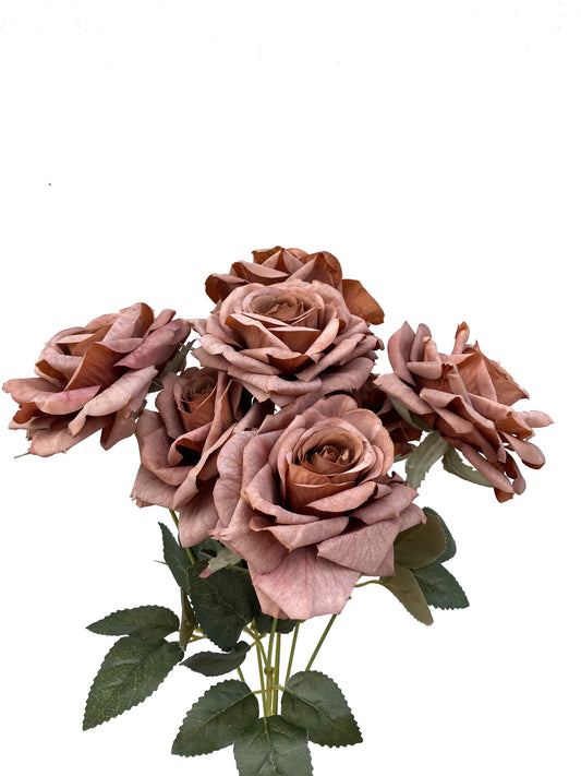 Artificial Silk Rose Bunch Nude