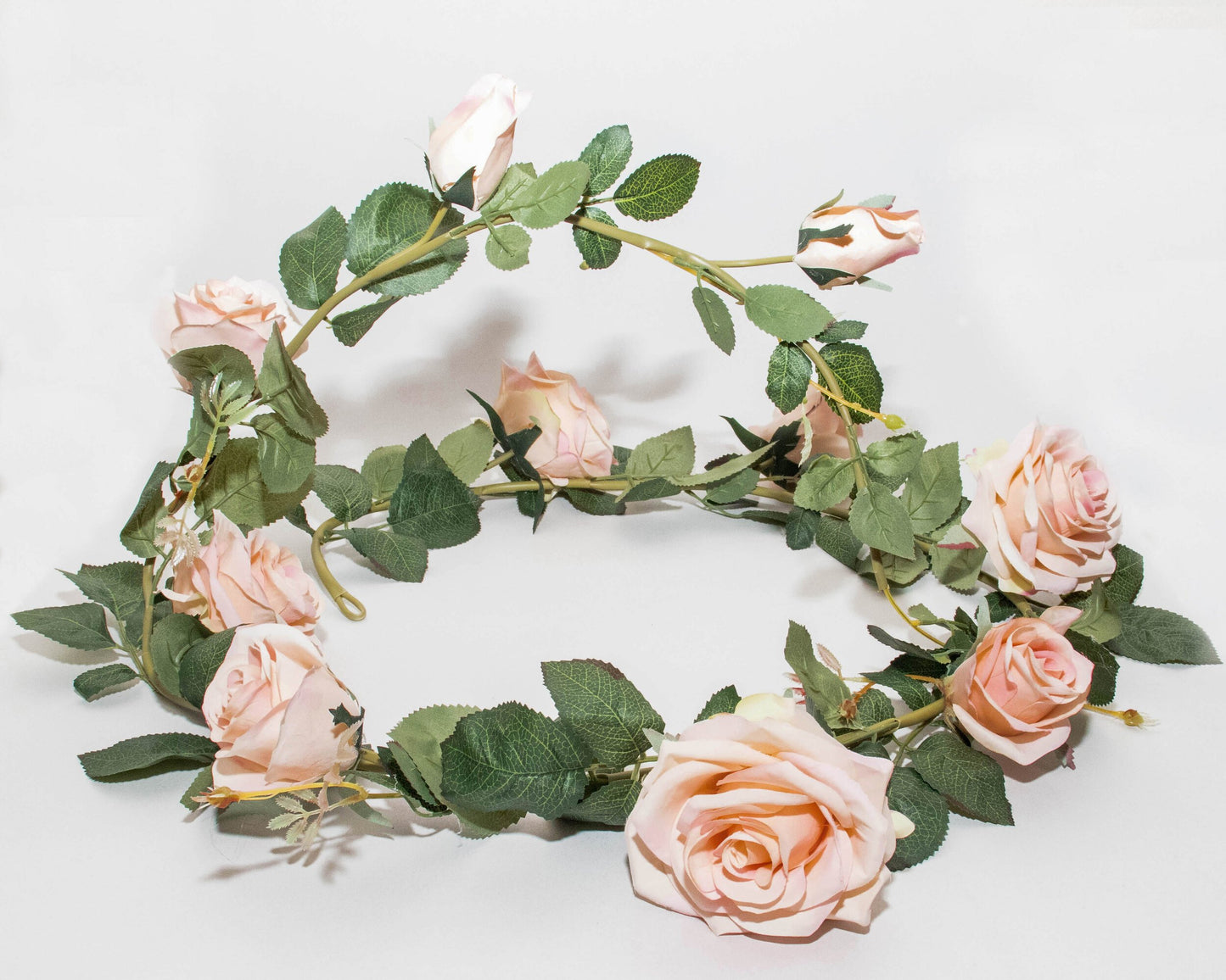 artificial rose garland pink