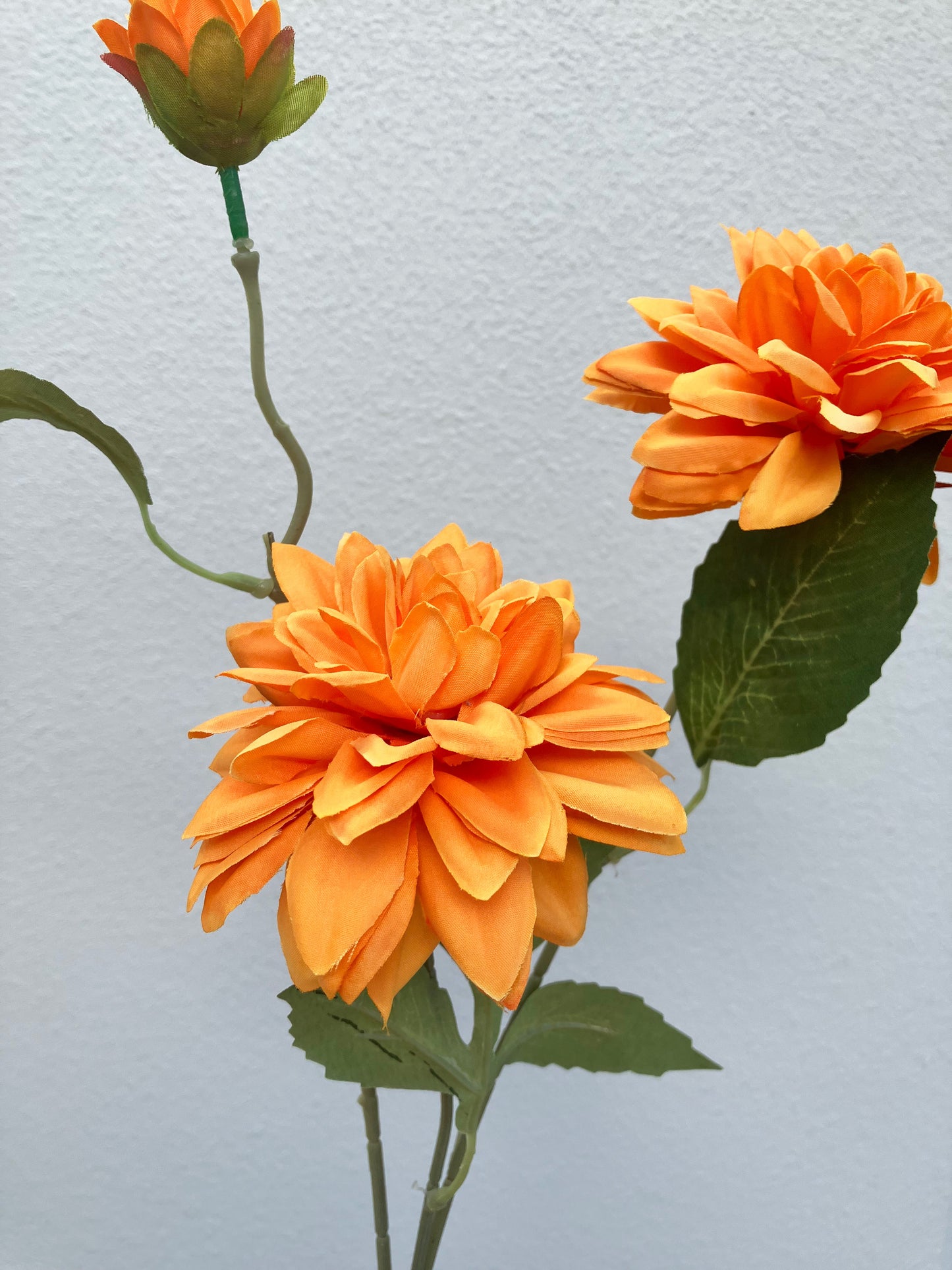 Artificial Dahlia Spray Orange