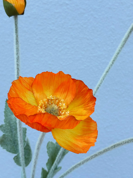 Artificial Poppy Orange