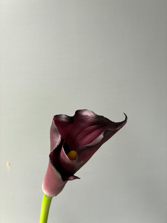 Artificial Real Touch Calla Lily Burgundy