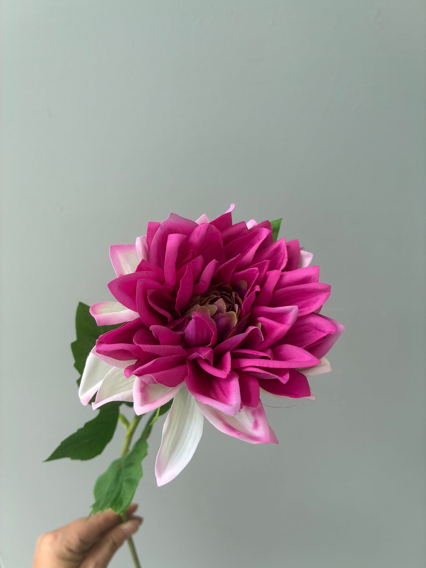 Artificial Dahlia Fuchsia Plum