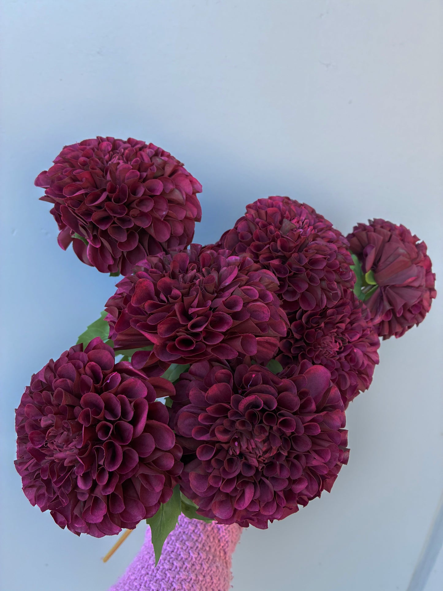 Artificial Dahlia Burgundy Real Touch