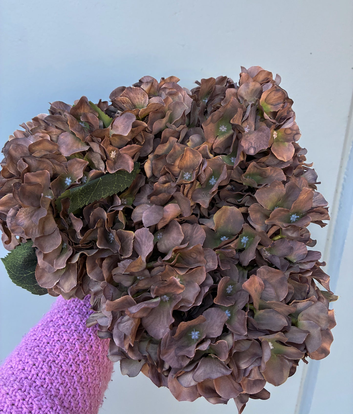 Artificial Hydrangea Bunch Chocolate