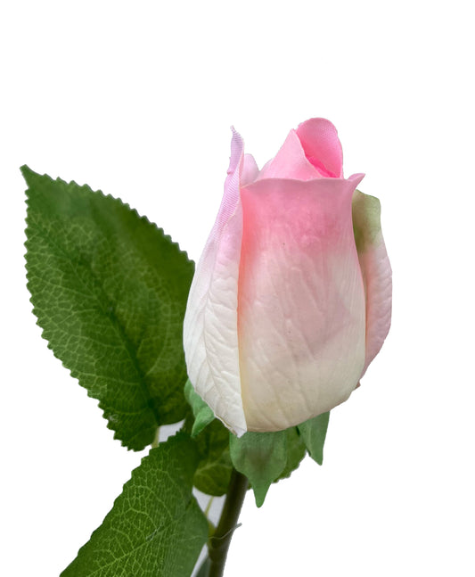 Artificial Real Touch Rose Bud Light Pink