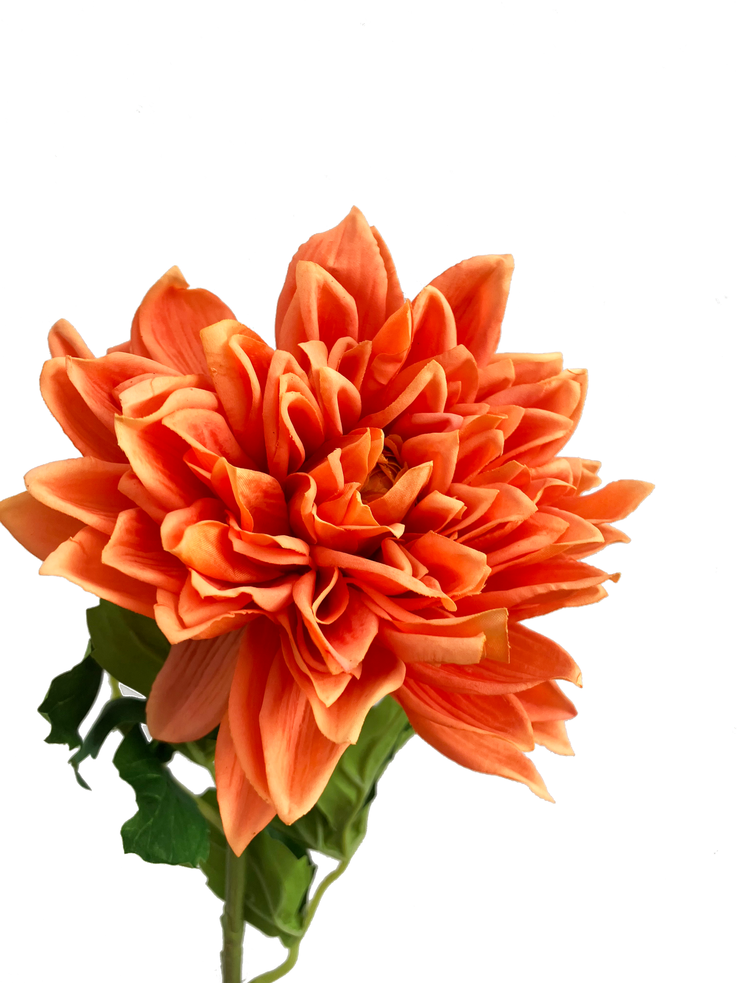 Artificial Dahlia Orange Real Touch Large