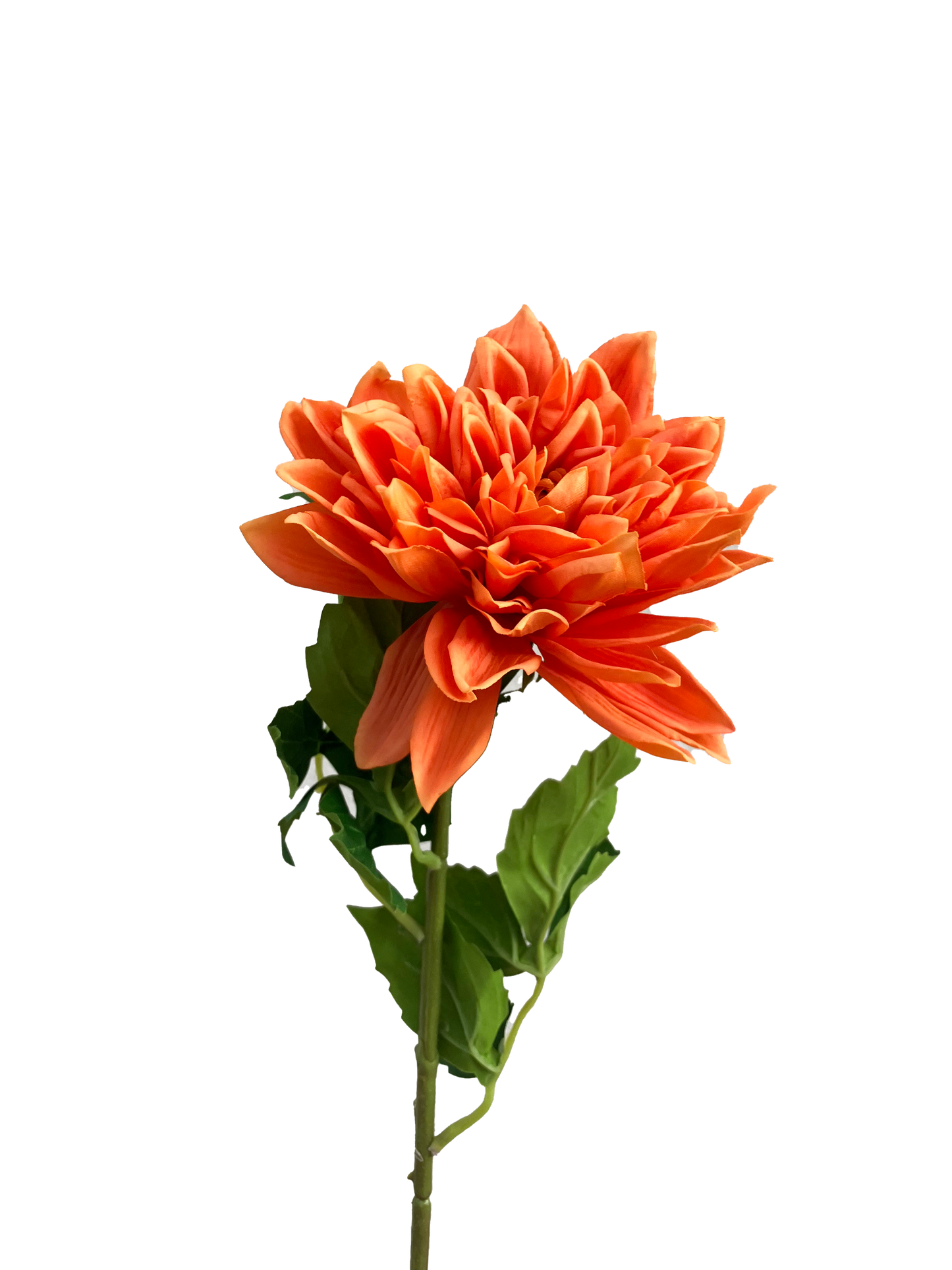 Artificial Dahlia Orange Real Touch Large
