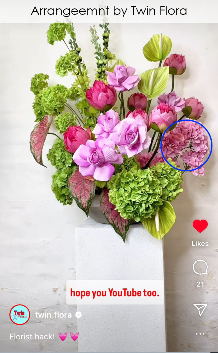 Artificial Hydrangea Bunch Candy