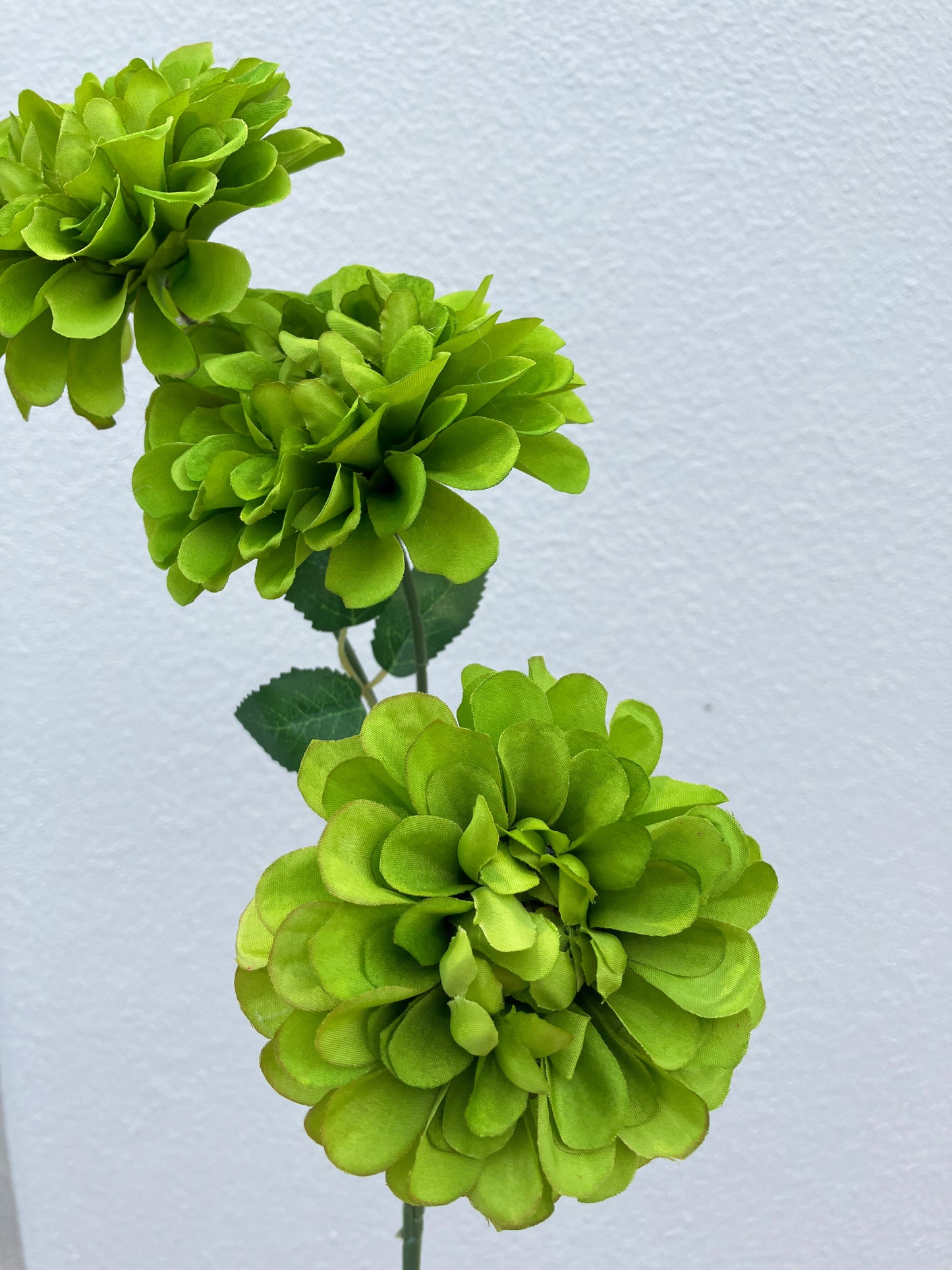 Artificial Pom Pom Dahlia Green