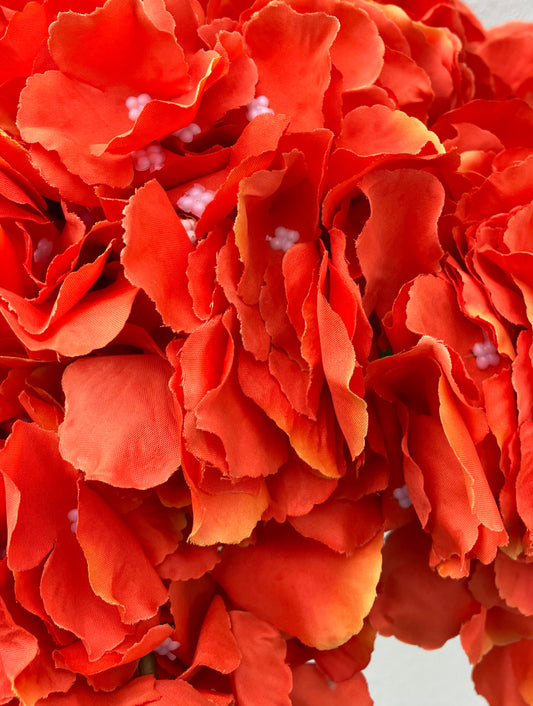 Artificial Hydrangea Bunch Orange