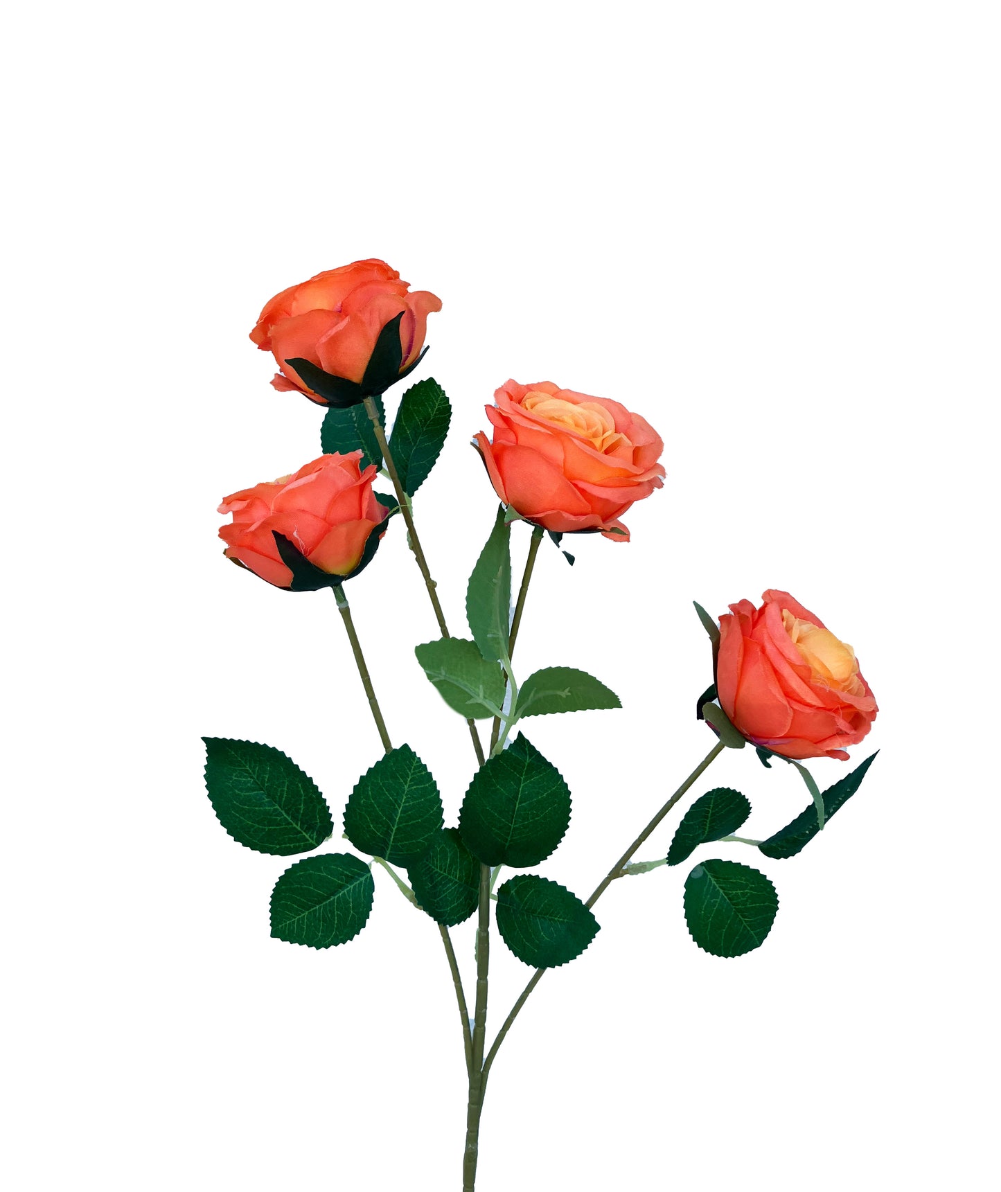 Artificial Rose Spray Orange