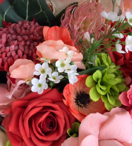 Artificial Australian Wax Flower White