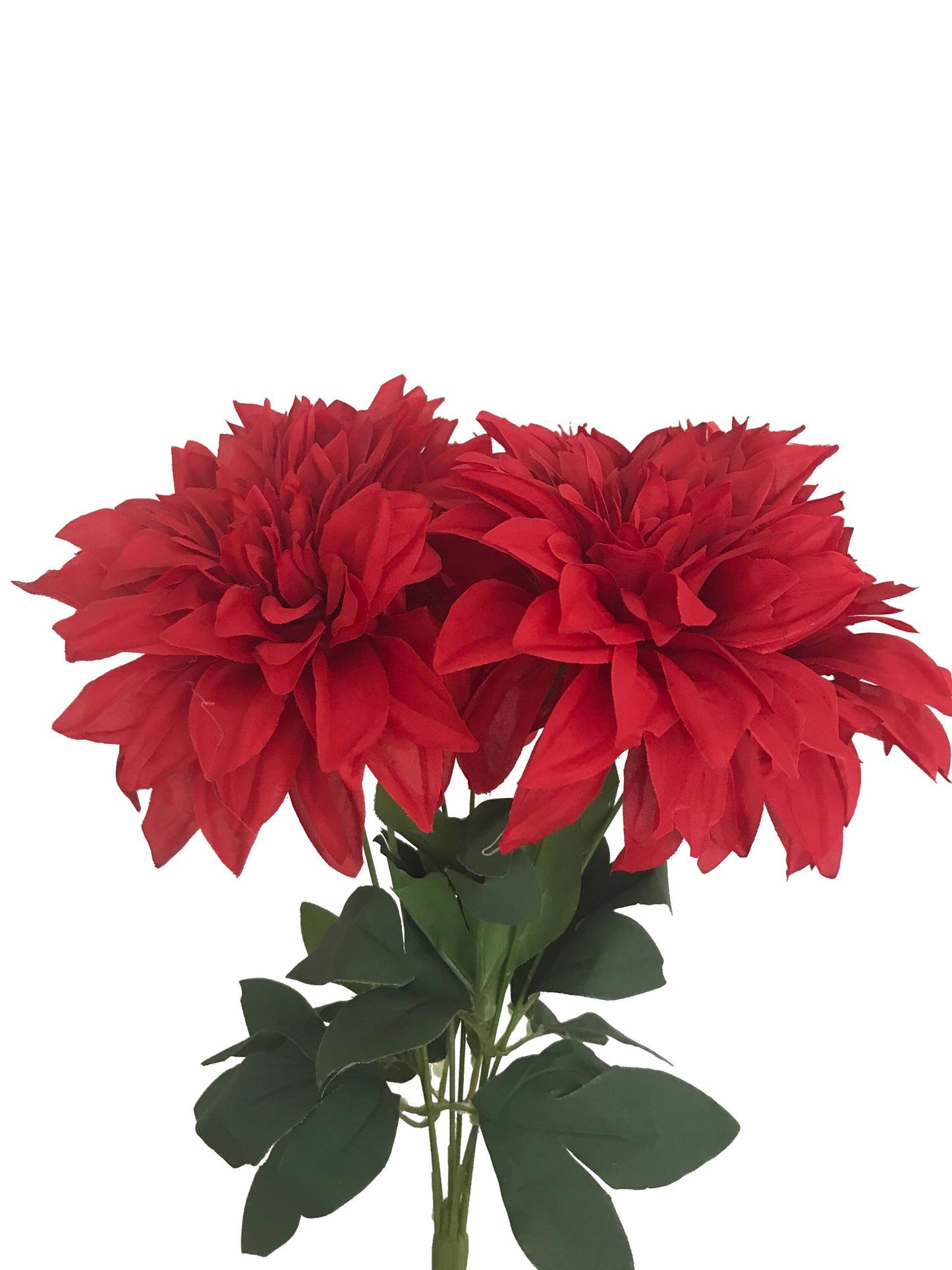 artificial dahlia bunch red