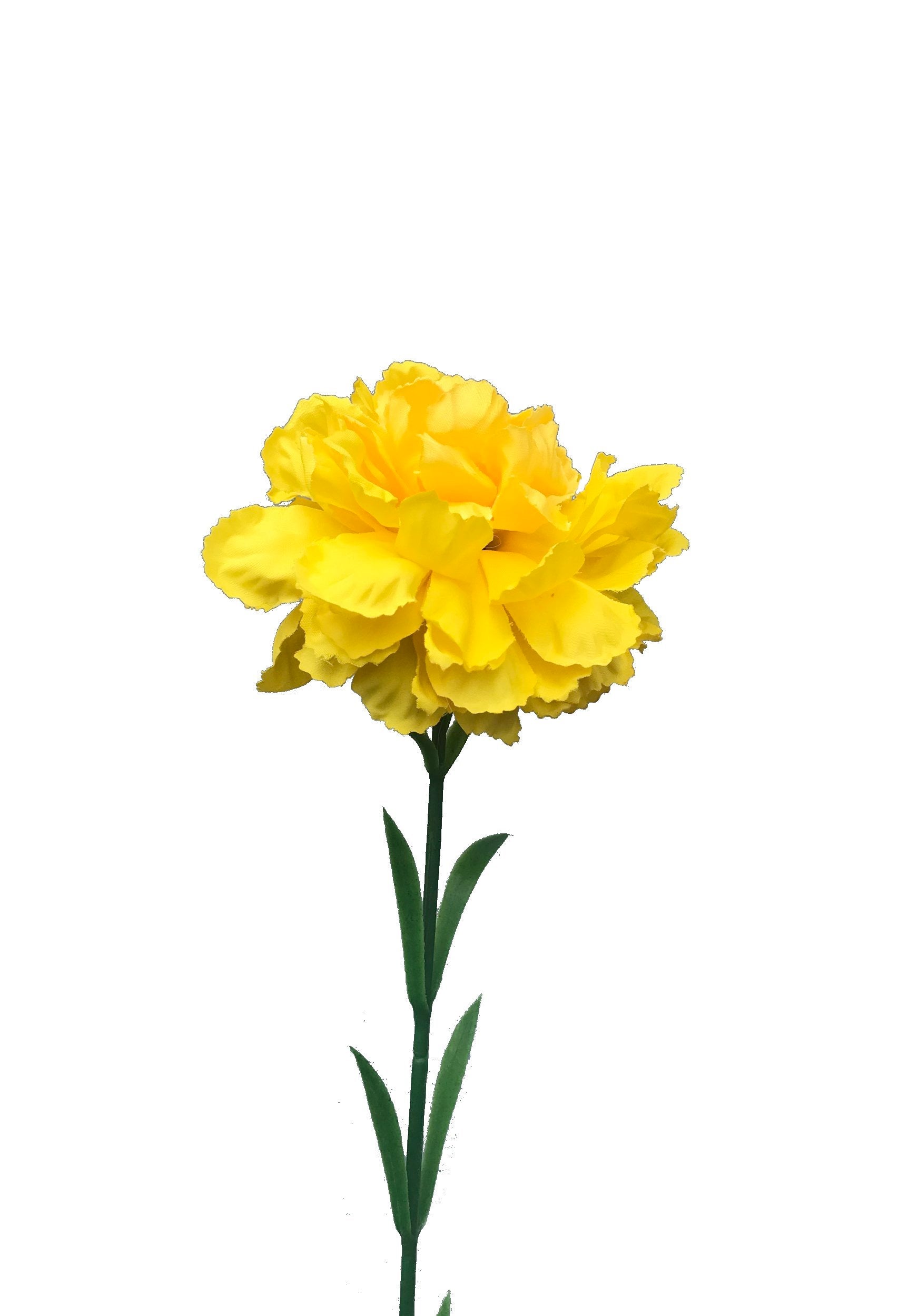 Artificial yellow carnation