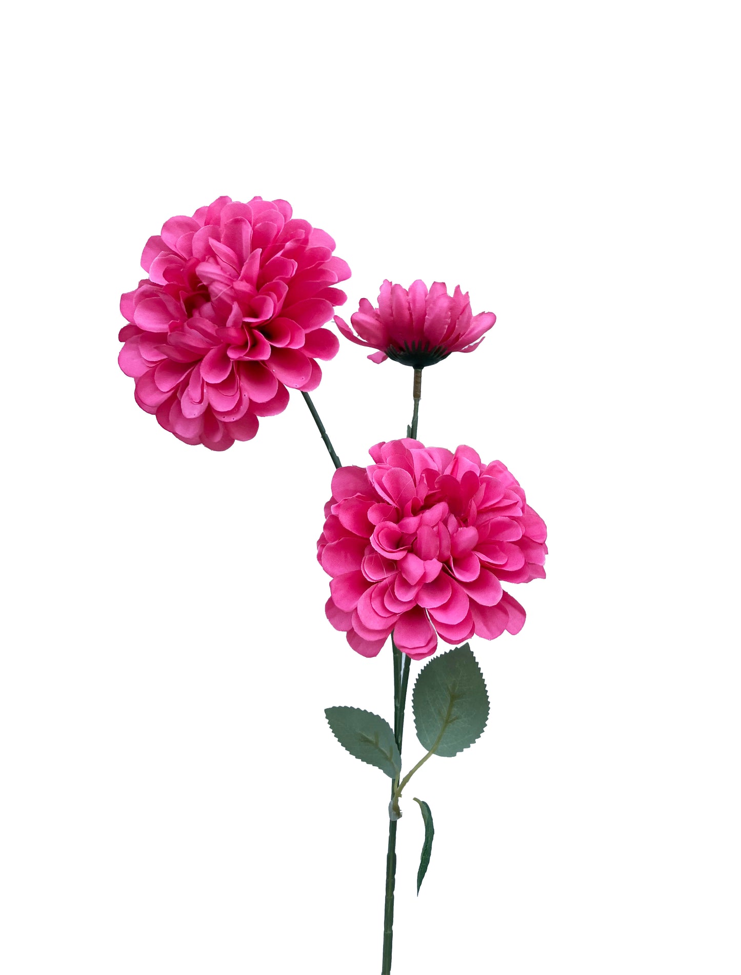 Artificial Pom Pom Dahlia Hot Pink