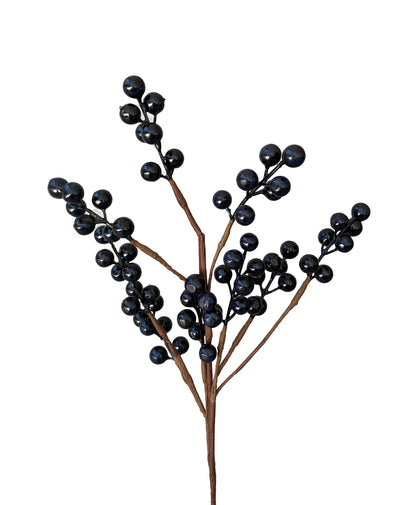 Artificial Berry Stem Navy