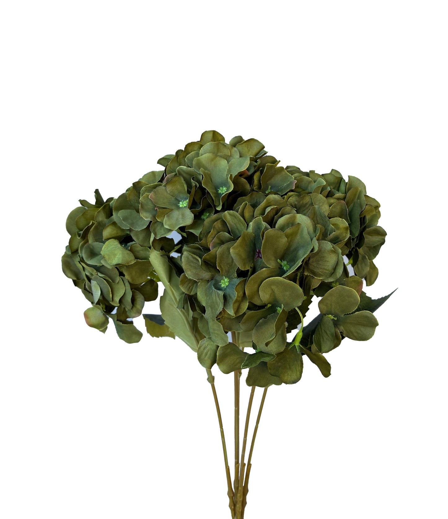 Artificial Hydrangea Bunch Green