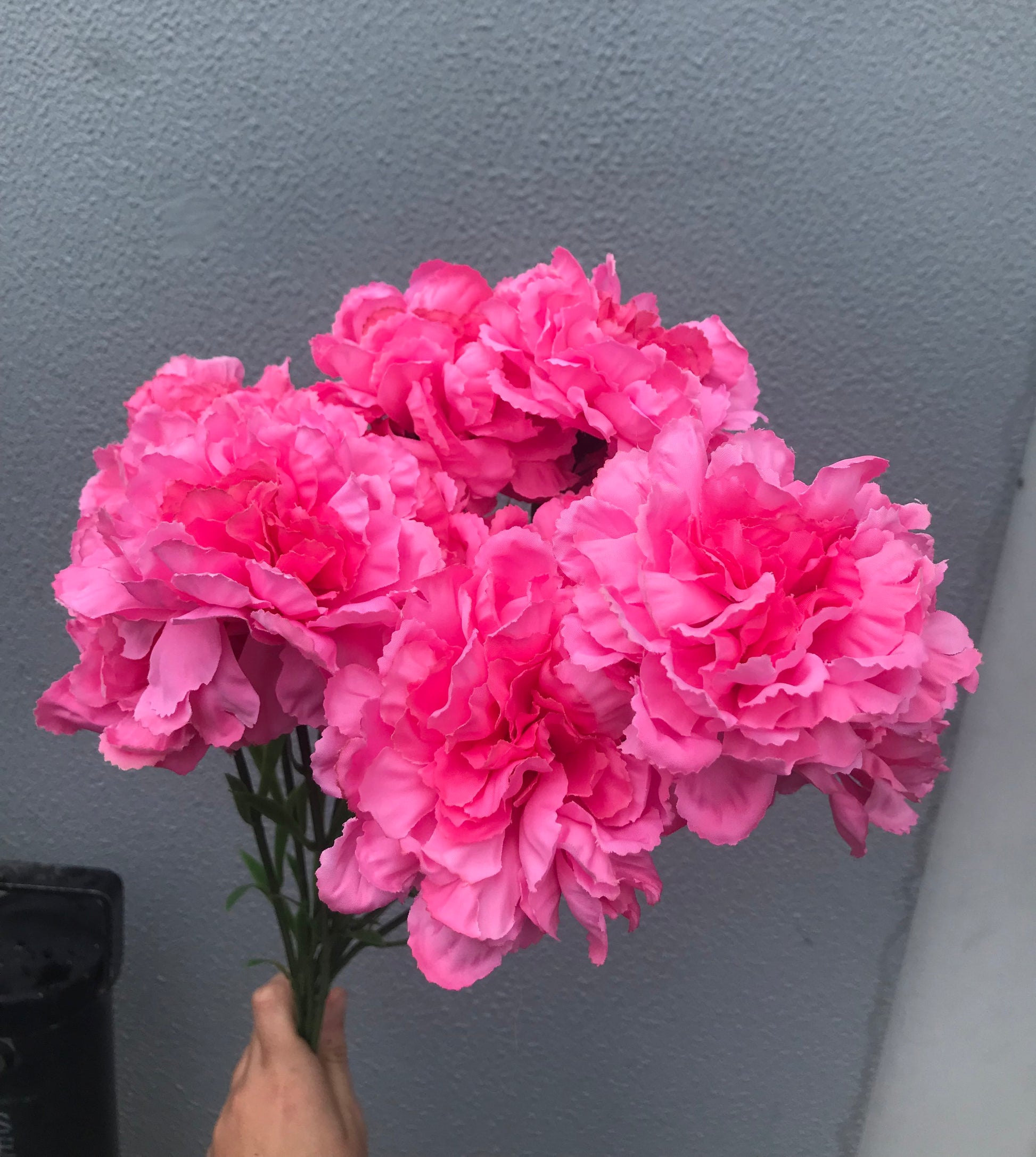 artificial carnation hot pink group