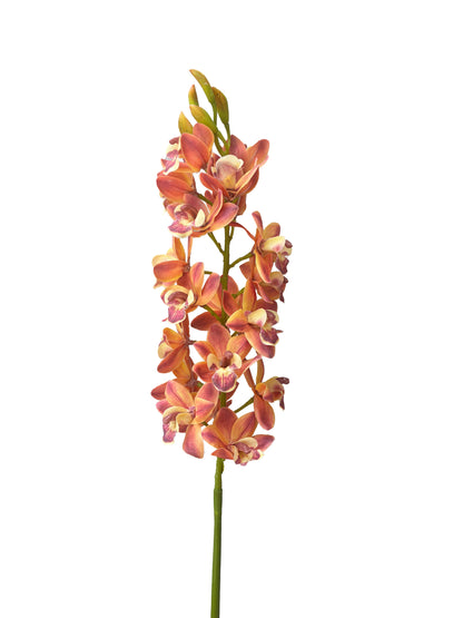 Orquídea Cymbidium artificial naranja