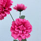 Artificial Pom Pom Dahlia Hot Pink