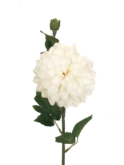     artificial dahlia single steam white