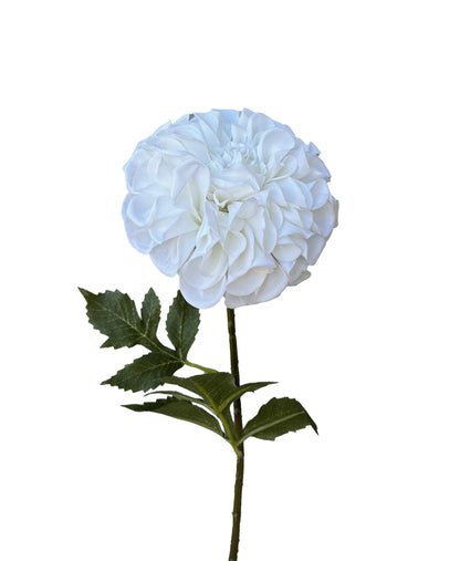 Artificial Real Touch Dahlia White