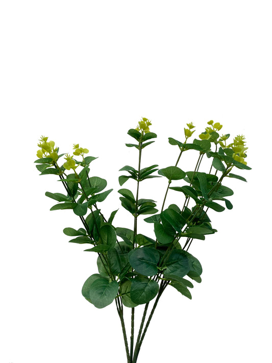 Bouquet d'eucalyptus artificiel vert