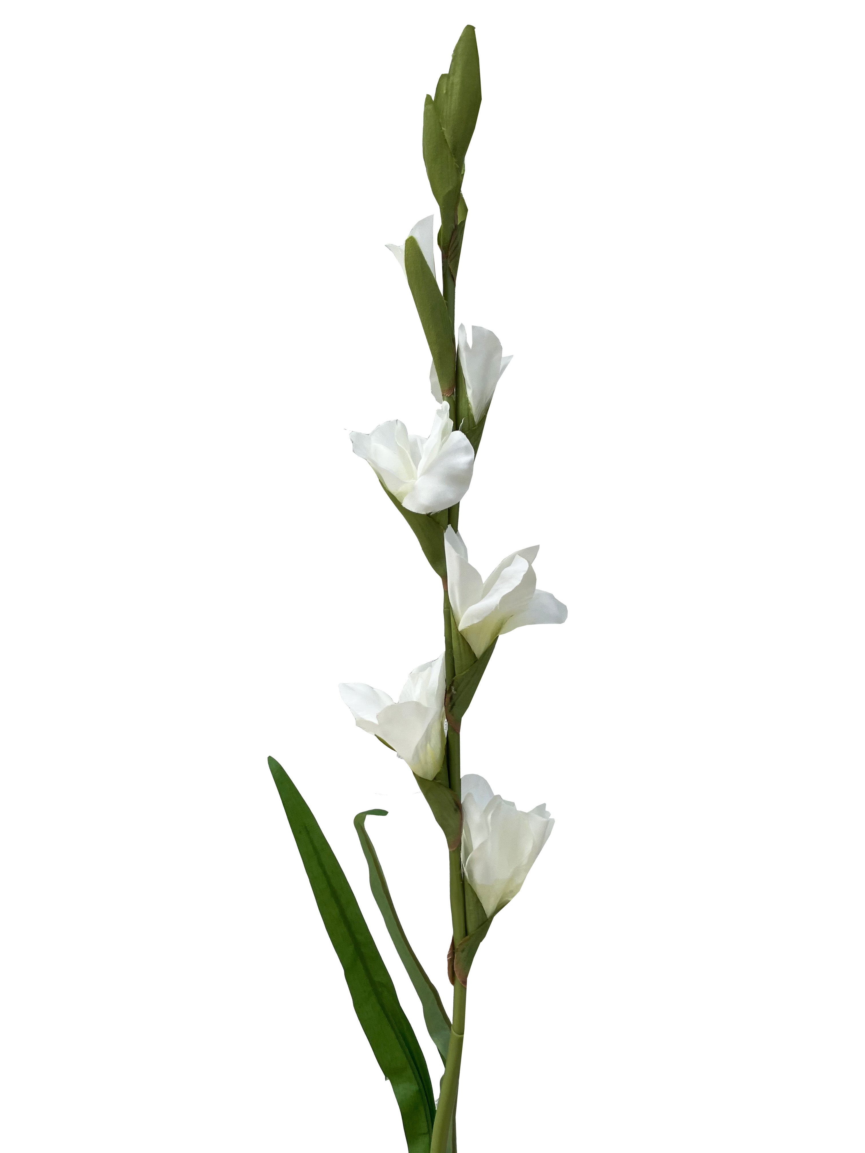 Artificial Gladiolus White Wild Blooms