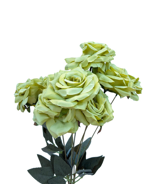 Artificial rose bunch Green
