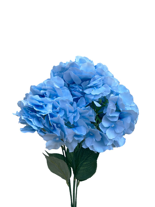 Bouquet d'hortensias artificiels bleu