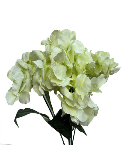 Artificial Hydrangea Bunch Light Lime Green