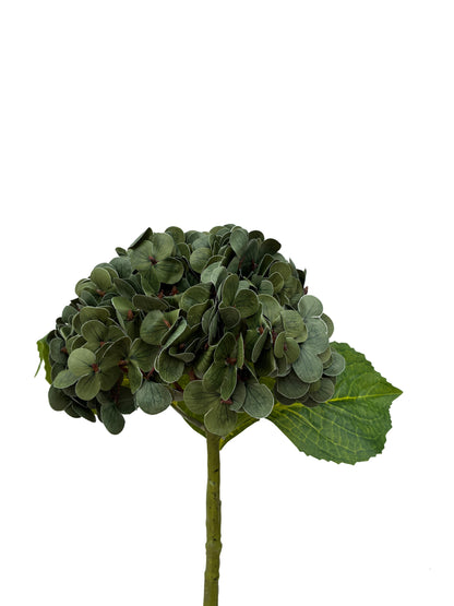 Artificial Real Touch Hydrangea Forest Green
