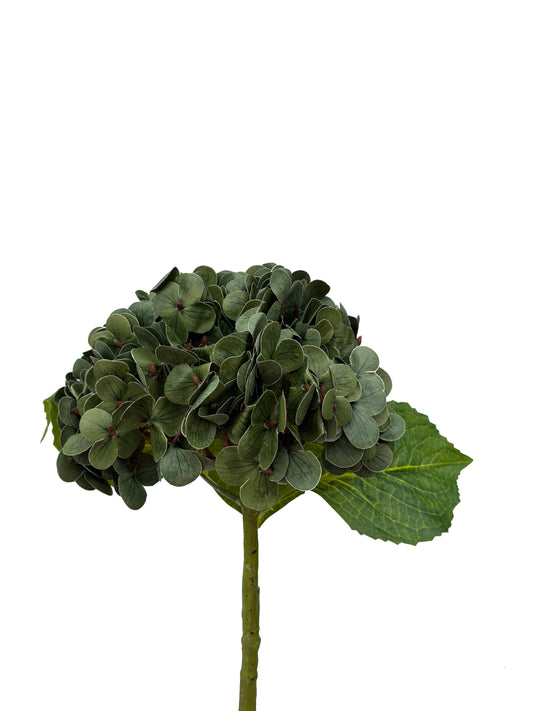 Artificial Real Touch Hydrangea Forest Green