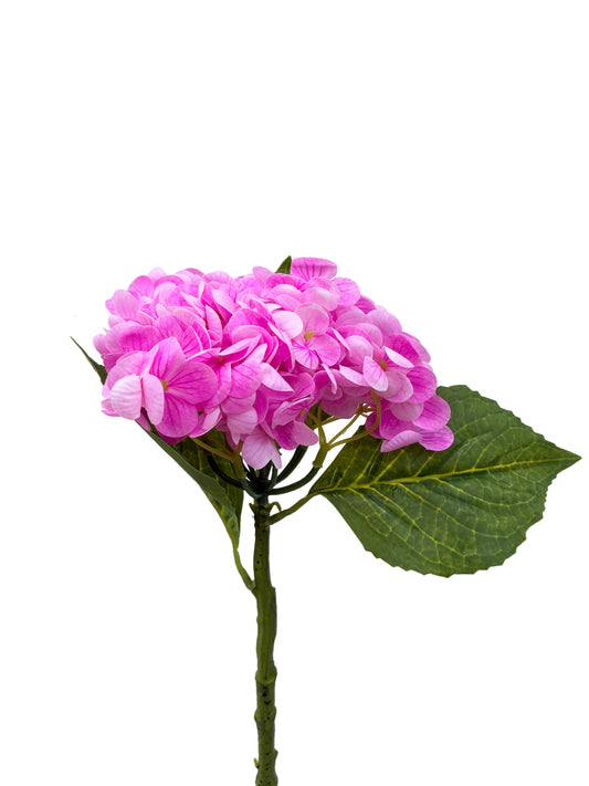 Artificial Real Touch Hydrangea Vivid Pink