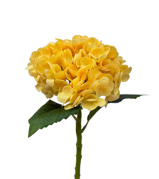 Artificial Real Touch Hydrangea Lemon Yellow