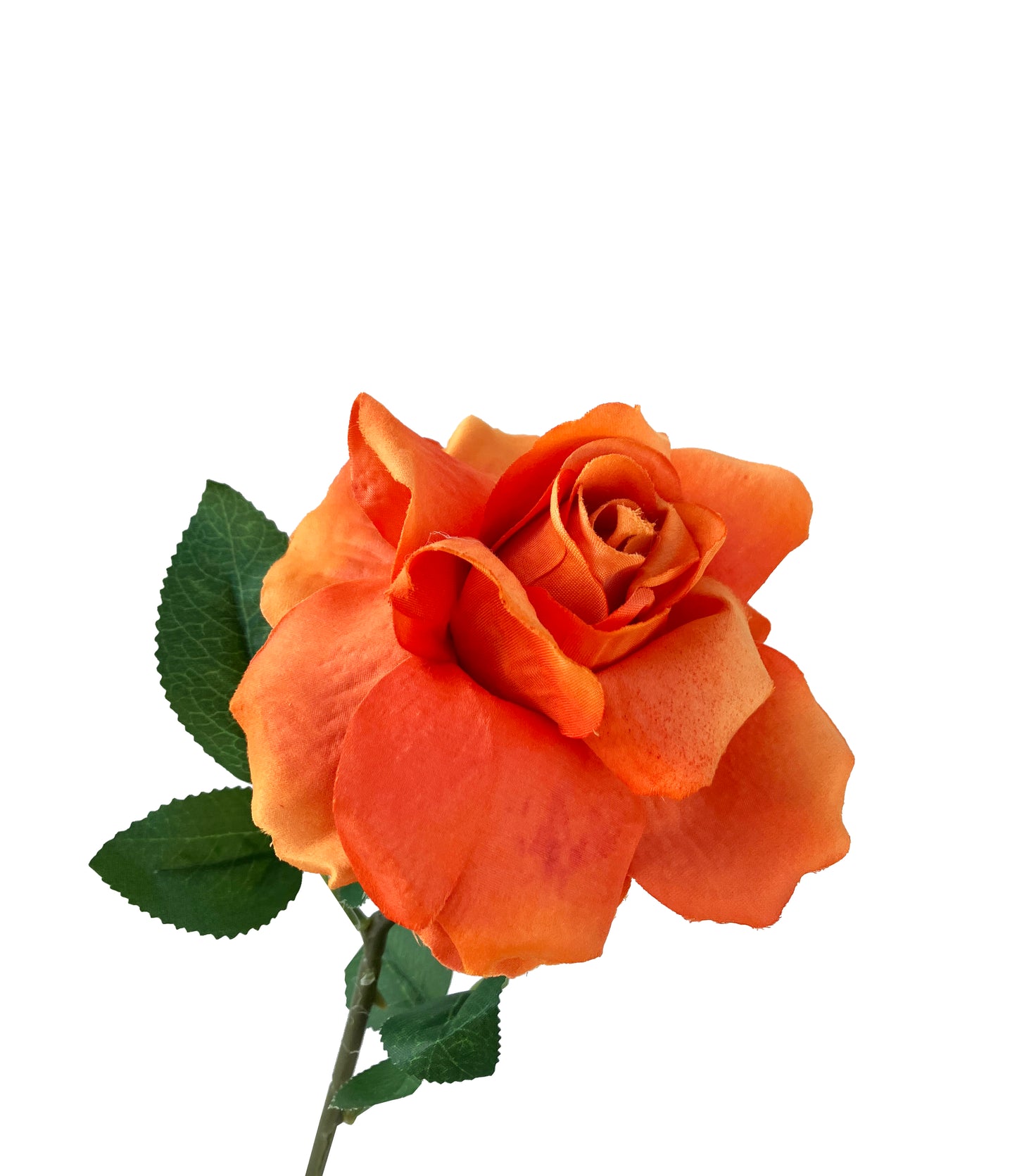 The Classic Artificial Rose Orange Silk