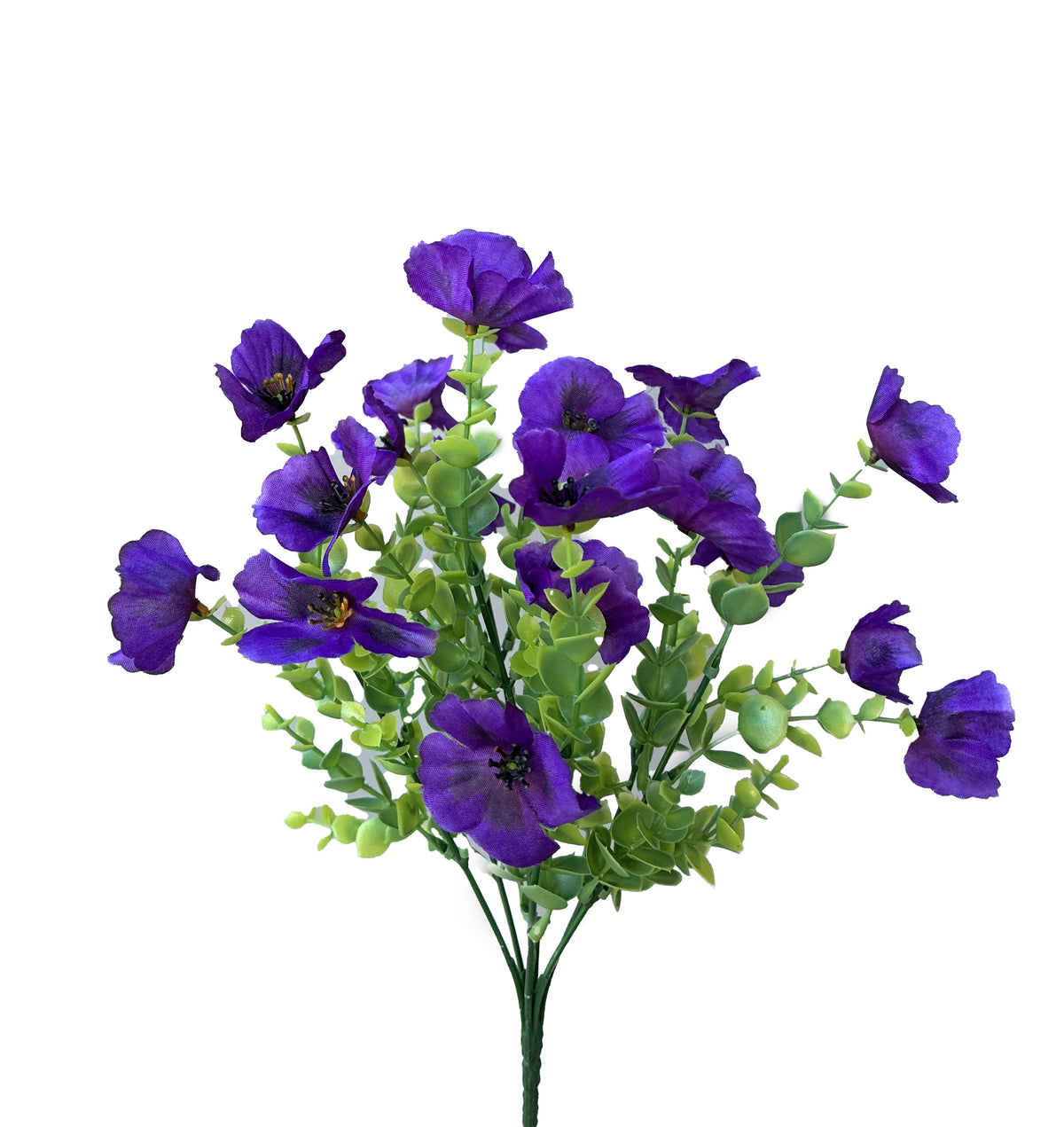 Artificial Pansy Bunch Purple
